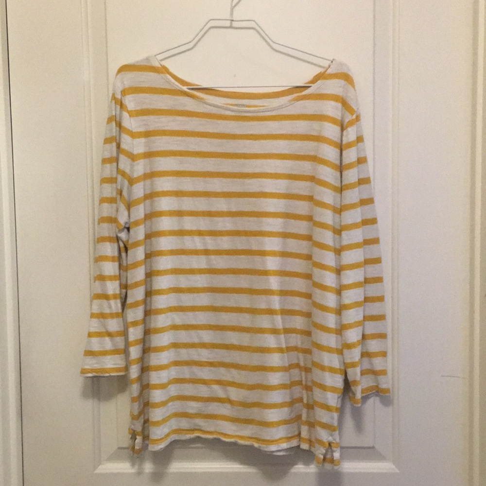 Gold and white blouse